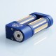 Authentic Steel Sanctuary Mechanical Box Mod - Blue, Aluminum + Brass + Stainless Steel, 2 x 18650