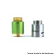 Authentic Steel Compass RDA Rebuildable Dripping Atomizer - Green, Stainless Steel + Aluminum, 25mm Diameter