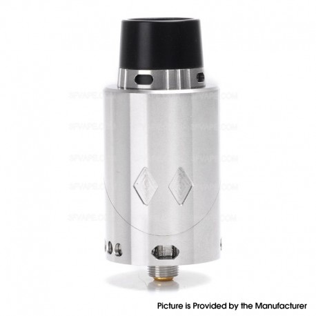 Authentic Steel EX RDA Rebuildable Dripping Atomizer - Silver, Stainless Steel, 25mm Diameter