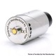 Authentic Steel EX RDA Rebuildable Dripping Atomizer - Silver, Stainless Steel, 25mm Diameter