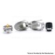 Authentic Steel EX RDA Rebuildable Dripping Atomizer - Silver, Stainless Steel, 25mm Diameter