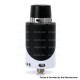 Authentic Steel EX RDA Rebuildable Dripping Atomizer - Black + White, Stainless Steel, 25mm Diameter