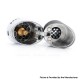 Authentic Steel EX RDA Rebuildable Dripping Atomizer - Black + White, Stainless Steel, 25mm Diameter