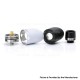 Authentic Steel EX RDA Rebuildable Dripping Atomizer - Black + White, Stainless Steel, 25mm Diameter