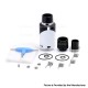 Authentic Steel EX RDA Rebuildable Dripping Atomizer - Black + White, Stainless Steel, 25mm Diameter
