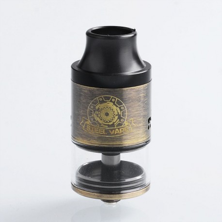 Authentic Steel Tailspin RDTA Rebuildable Dripping Tank Atomizer - Gold, Stainless Steel, 4ml, 25mm Diameter