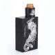 Authentic Steel Phoenix Mechanical Squonk Box Mod + RDA Kit - Black, 7.5ml, 1 x 18650 / 20700, 24mm Diameter