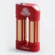Authentic Steel Sanctuary Mechanical Box Mod - Red, Aluminum + Brass + Stainless Steel, 2 x 18650