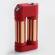 Authentic Steel Sanctuary Mechanical Box Mod - Red, Aluminum + Brass + Stainless Steel, 2 x 18650