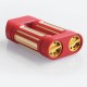 Authentic Steel Sanctuary Mechanical Box Mod - Red, Aluminum + Brass + Stainless Steel, 2 x 18650