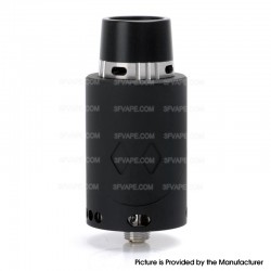 Authentic Steel EX RDA Rebuildable Dripping Atomizer - Black, Stainless Steel, 25mm Diameter