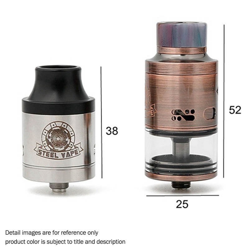 Buy Authentic Steel Vape Tailspin RDTA Silver Dripping Tank Atomizer