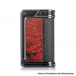 Authentic LostVape Paranormal DNA250C 200W TC VW Mod - Gun Metal + Red Stabwood + Black Grey Kevlar, 1~200W, 2 x 18650