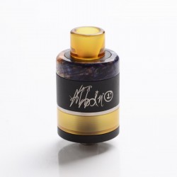 Authentic ULTRONER Gather MTL / DTL RDA / RDTA Dripping Tank Atomizer - Black + Random Color Stabwood, SS, 22mm Diameter