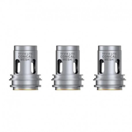 [Ships from Bonded Warehouse] Authentic SMOK Conical Mesh Coil Head for TFV16 Lite Tank - Silver, 0.2ohm (60~85W) (3 PCS)