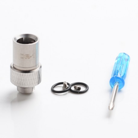 Authentic Damn DR-1 RBA Rebuildable Coil Head with 510 Thread Adapter for Joyetech Exceed Grip / Pod Cartridge - Silver