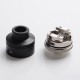 Authentic Gas Mods G.R.1 GR1 S RDA Rebuildable Dripping Atomizer w/ BF Pin - Black, Stainless Steel + POM, 22mm Diameter