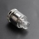 Authentic Gas Mods Kree RTA Rebuildable Tank Vape Atomizer w/ A Spare PC Tank Tube - Silver, 3.5ml, SS + Glass, 22mm Diameter