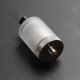 Authentic Gas Mods Kree RTA Rebuildable Tank Vape Atomizer w/ A Spare PC Tank Tube - Silver, 3.5ml, SS + Glass, 22mm Diameter