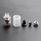 Authentic Gas Mods Kree RTA Rebuildable Tank Vape Atomizer w/ A Spare PC Tank Tube - Silver, 3.5ml, SS + Glass, 22mm Diameter