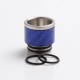 Authentic Reewape AS291 Replacement 810 Drip Tip for SMOK TFV8/TFV12 Tank/Kennedy/Battle RDA - Blue, SS + Carbon Fiber, 16mm