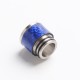 Authentic Reewape AS291 Replacement 810 Drip Tip for SMOK TFV8/TFV12 Tank/Kennedy/Battle RDA - Blue, SS + Carbon Fiber, 16mm