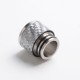 Authentic Reewape AS291 Replacement 810 Drip Tip for SMOK TFV8/TFV12 Tank/Kennedy/Battle RDA - Silver, SS + Carbon Fiber, 16mm