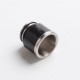 Authentic Reewape AS291 Replacement 810 Drip Tip for SMOK TFV8/TFV12 Tank/Kennedy/Battle RDA - Black, SS + Carbon Fiber, 16mm