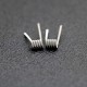 Authentic Vivi Handcrafted Fused Clapton Ni80 Coil + Organic Wick for RDA / RTA / RDTA Atomizers - Silver, 0.12ohm (2 PCS)