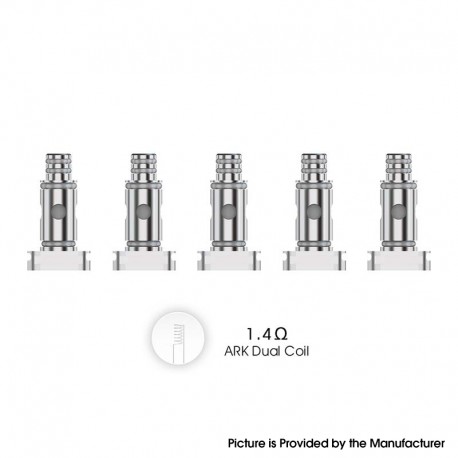 Authentic VOZOL Ark Pod System Kit / Cartridge Replacement MTL Dual Coil Head - Silver, 1.4ohm (5 PCS)