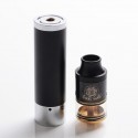 Authentic Steel Tailspin Hybrid Mechanical Mod + RDTA Kit - Black, Brass + Stainless Steel, 1 x 18650, 4ml, 25mm Dia.