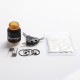 Authentic Steel ECG Bottom Feeder RDA Rebuildable Dripping Atomizer w/ BF Pin - Black, Stainless Steel, 24mm Diameter