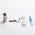 Authentic Yachtvape Replacement RBA Deck Coil Head w/ 510 Connector Adapter for GeekVape Aegis Boost Pod Kit - Silver