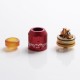 Authentic Steel Vape ECG Bottom Feeder RDA Rebuildable Dripping Vape Atomizer w/ BF Pin - Red, Stainless Steel, 24mm Diameter