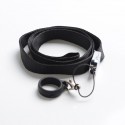 [Ships from Bonded Warehouse] Replacement Neutral Lanyard with Connector for Kit / Mod Kit - Black, Bamboo Fiber
