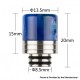 Authentic Reewape AS297F Replacement Anti Split 510 Drip Tip for RDA/RTA/RDTA/Sub-Ohm Tank Atomizer - Purple, Resin + SS, 20mm