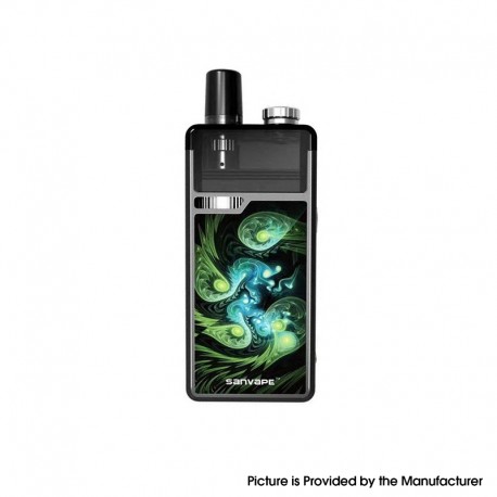 Authentic Sanvape Q8 Pro 40W 1620mAh MTL / DTL VV VW Mod Pod System Starter Kit - Green, 0.4ohm / 1.2ohm, 4.5ml, 5~40W