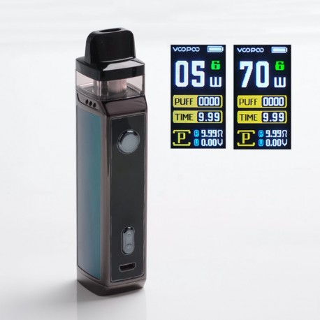 Authentic VOOPOO VINCI X 70W VW Box Mod Pod System Kit with 5 PnP Coils - Drazzling Green, 0.3ohm /0.6ohm, 5~70W, 1 x 18650