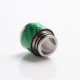 Authentic Reewape AS291 Replacement 810 Drip Tip for SMOK TFV8/TFV12 Tank/Kennedy/Battle RDA - Green, SS + Carbon Fiber, 16mm