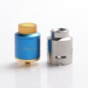 Authentic Steel Compass RDA Rebuildable Dripping Atomizer - Blue, Stainless Steel + Aluminum, 25mm Diameter