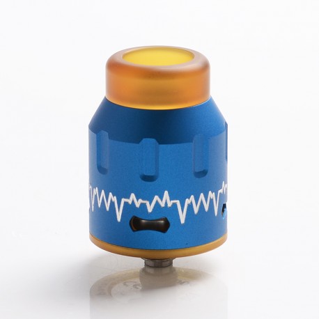 Authentic Steel ECG Bottom Feeder RDA Rebuildable Dripping Atomizer w/ BF Pin - Blue, Stainless Steel, 24mm Diameter