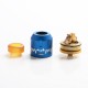 Authentic Steel Vape ECG Bottom Feeder RDA Rebuildable Dripping Vape Atomizer w/ BF Pin - Blue, Stainless Steel, 24mm Diameter