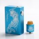 Authentic Steel Vape Phoenix Mechanical Squonk Box Mod + RDA Vape Kit - Blue, 7.5ml, 1 x 18650 / 20700, 24mm Diameter