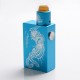 Authentic Steel Vape Phoenix Mechanical Squonk Box Mod + RDA Vape Kit - Blue, 7.5ml, 1 x 18650 / 20700, 24mm Diameter