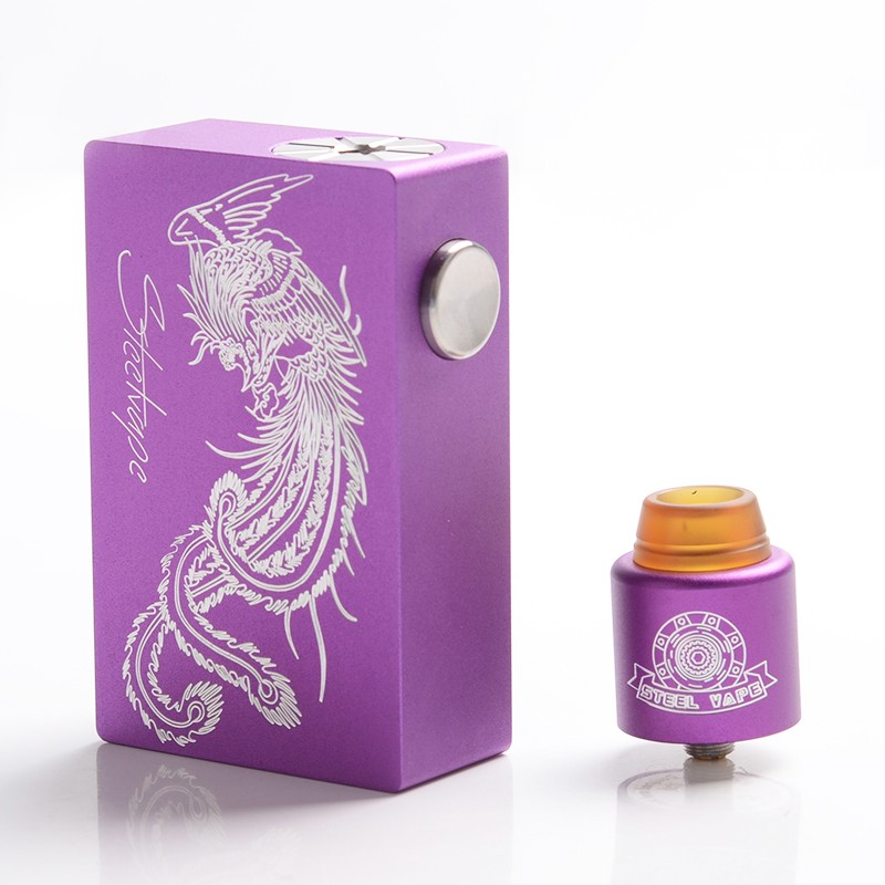 Buy Authentic Steel Vape Phoenix Purple Mechanical Mod + RDA Vape Kit