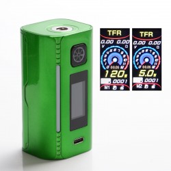 Authentic Asmodus Lustro 200W Touch Screen TC VW Variable Wattage Vape Box Mod - Candy Green, 5~200W, 2 x 18650