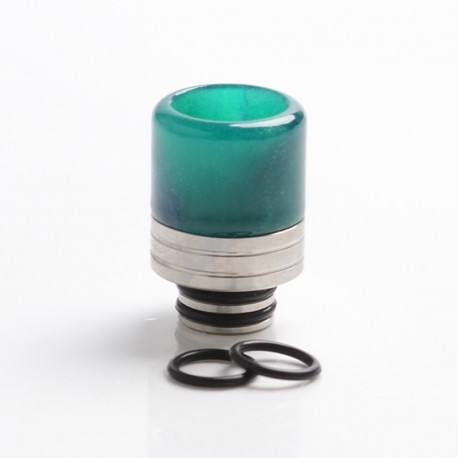 Authentic Reewape AS297F Replacement Anti Split 510 Drip Tip for RDA/RTA/RDTA/Sub-Ohm Tank Atomizer - Green, Resin + SS, 20mm