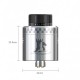 Authentic Ehpro Kelpie BF RDA Rebuildable Dripping Atomizer w/ BF Pin - Black, Stainless Steel + Resin, 24mm Diameter