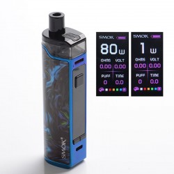 Authentic SMOKTech SMOK RPM80 Pro 80W VW Mod Pod System Starter Kit w/ IQ-80 Chip - Fluid Blue, 1~80W, 1 x 18650