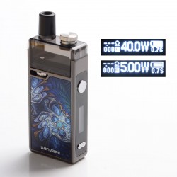 Authentic Sanvape Q8 Pro 40W 1620mAh MTL / DTL VV VW Mod Pod System Starter Kit - Blue, 0.4ohm / 1.2ohm, 4.5ml, 5~40W